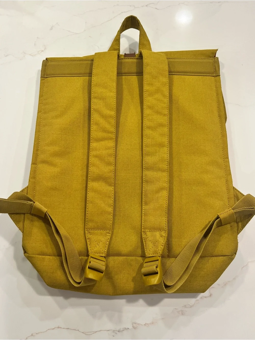 Herschel Supply Company Mustard Yellow City Backpack with Leather Trim